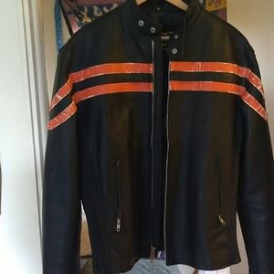 Genuine Leather Men's racing jacket